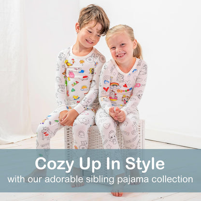 Kids Coloring Pajamas with Markers