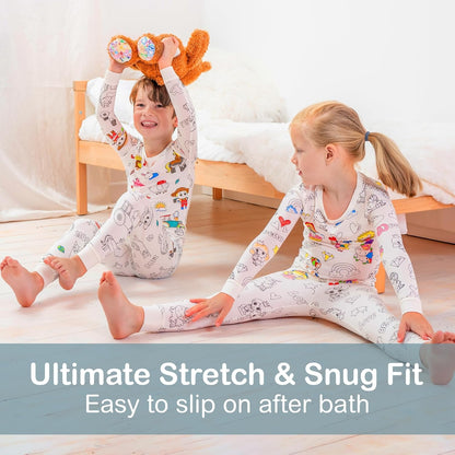 Kids Coloring Pajamas with Markers