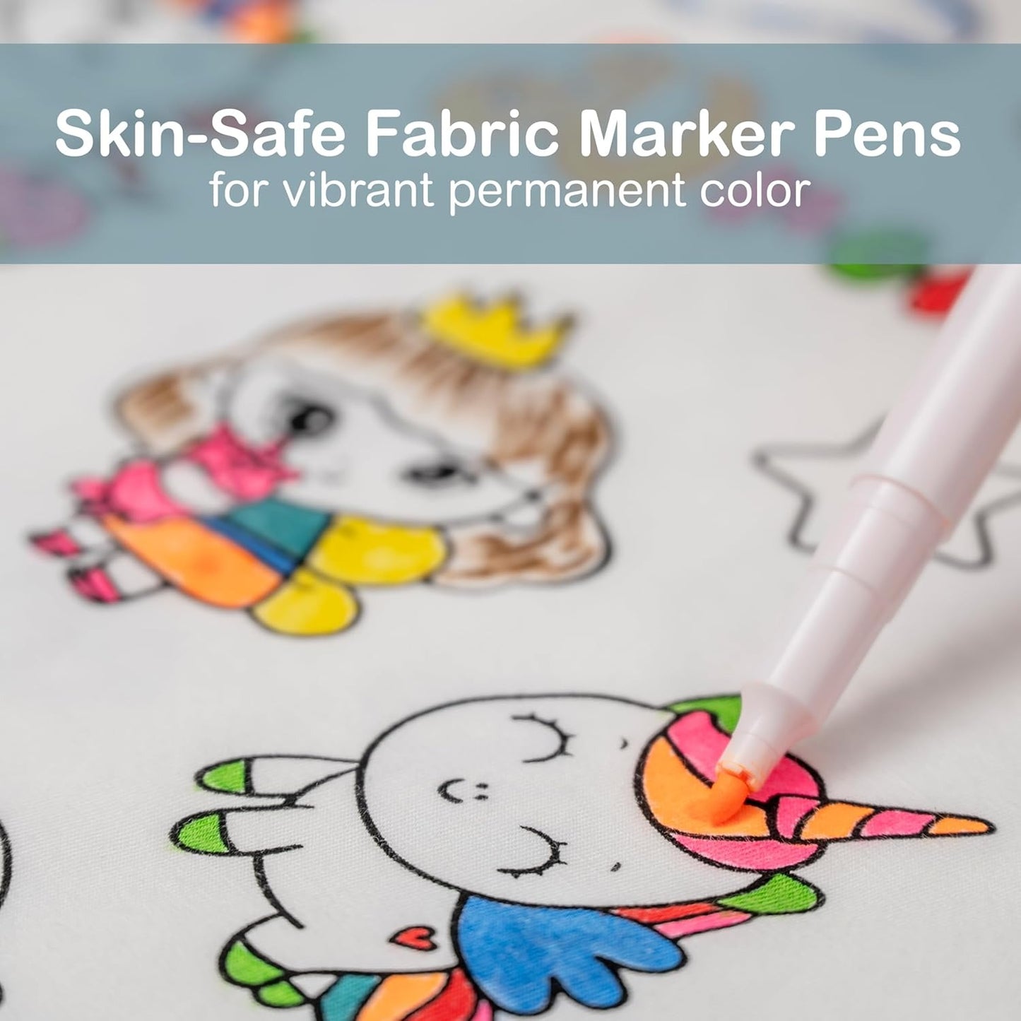 Kids Coloring Pajamas with Markers